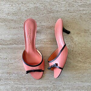 Vintage Louis Vuitton Bow Mule Kitten Heel Sandals